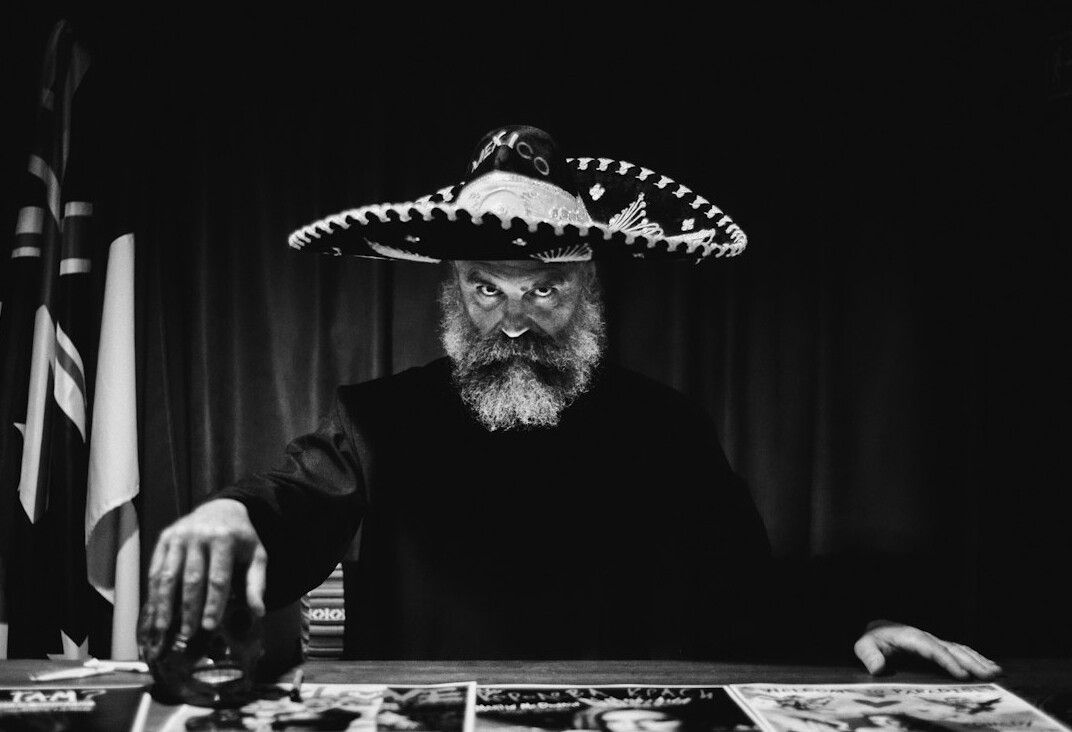 Portrait of a Hispanic man archive and history researcher with a beard