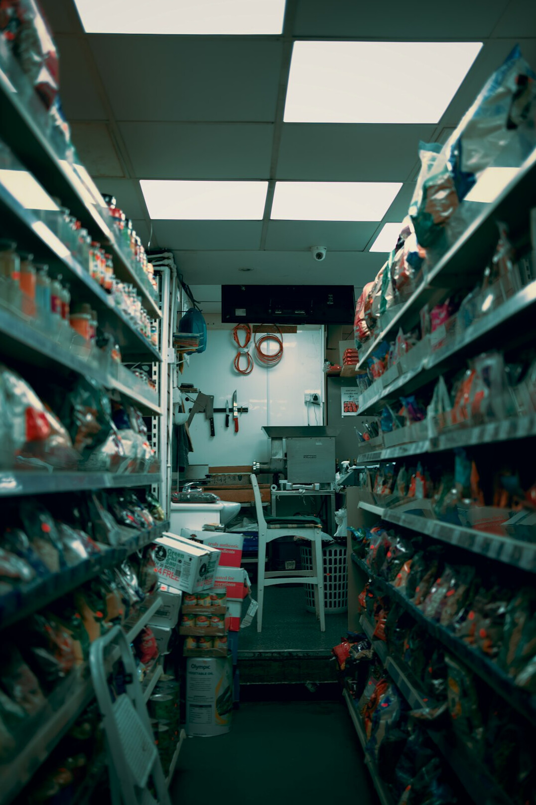 pharmacy interior shelves